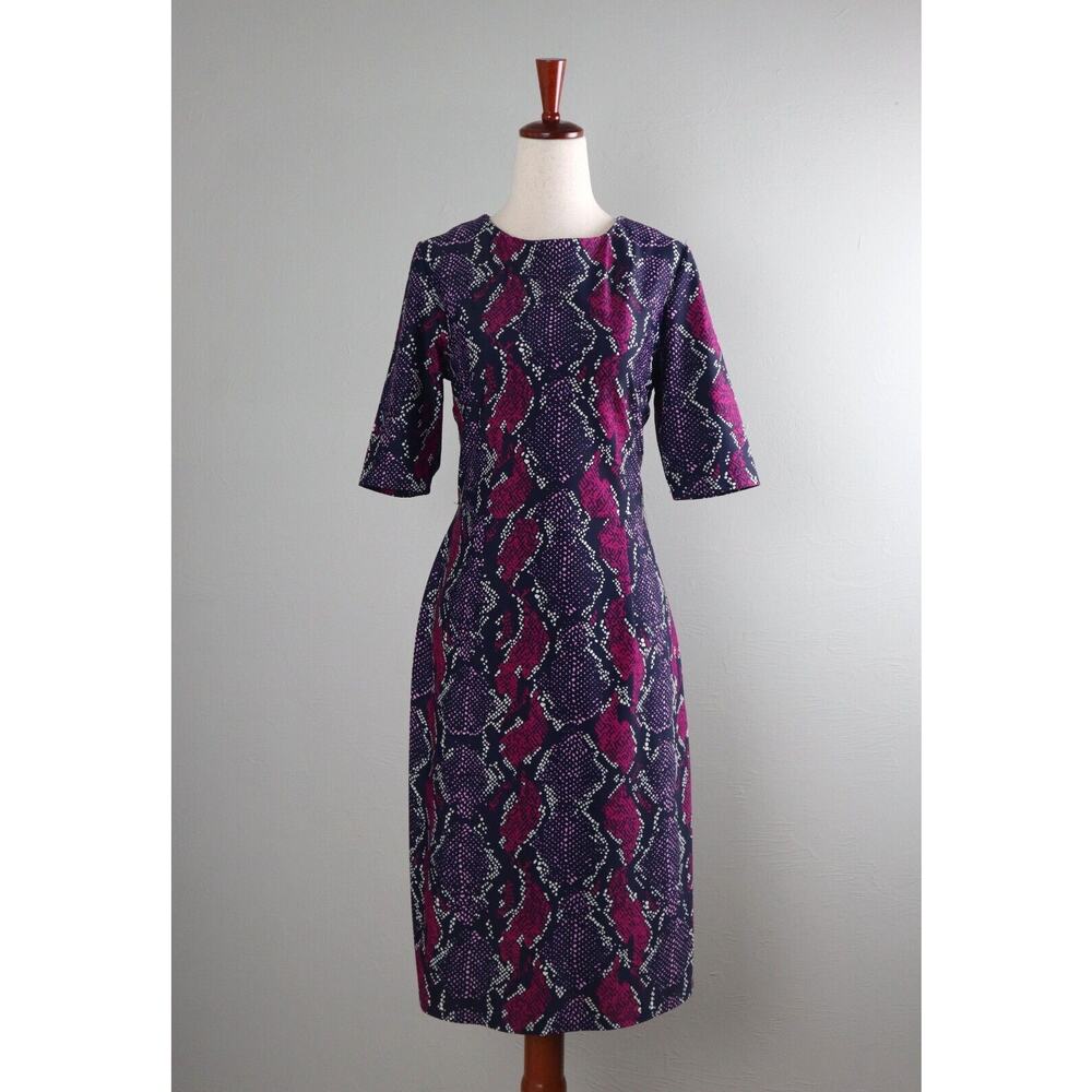JUDE CONNALLY $228 Smooth Stretch Snake Python Sheath Dress Size Medium